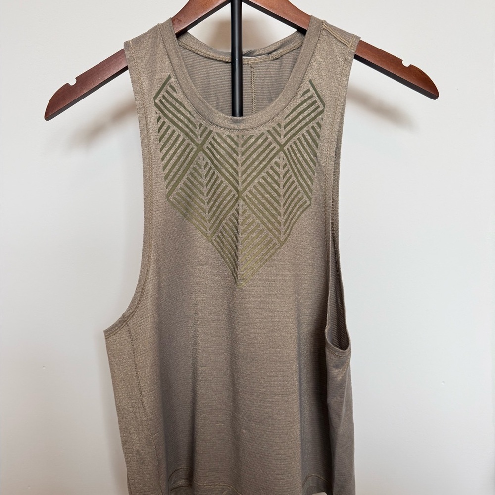 Lululemon Athletica Tan Geometric Tank Top